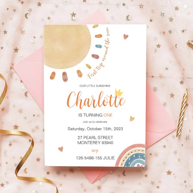 Invitación Primer Viaje De Boho Alrededor Del Fiesta Del Prim (Subido por el creador)