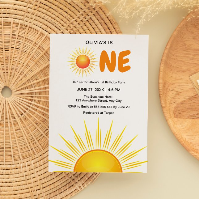 Invitación Primer viaje de Boho por el domingo 1° cumpleaños (Boho First Trip Around the Sun 1st Birthday Invitation )