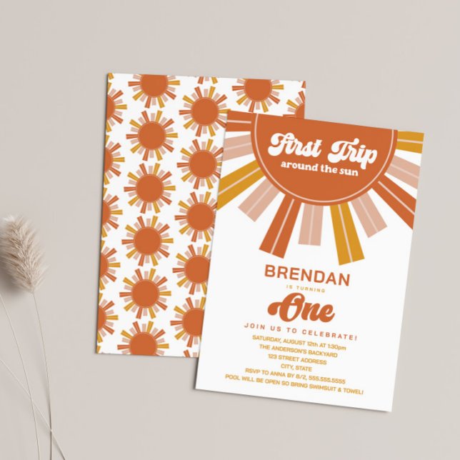 Invitación Primer viaje de Boho por el primer cumpleaños del  (Subido por el creador)