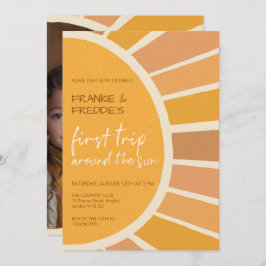 Invitación Primer viaje de Boho Twins alrededor del Sol Foto 
