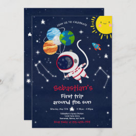 Invitación Primer viaje de Fiesta de cumpleaños por el sol