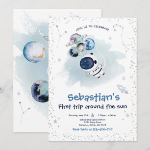 Invitación Primer viaje de Fiesta de cumpleaños por el sol