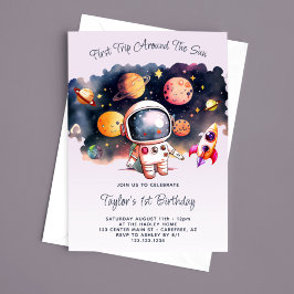 Invitación Primer viaje de Fiesta espacial por el sol