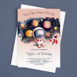 Invitación Primer viaje de Fiesta espacial por la plataforma
