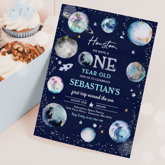 Invitación Primer Viaje De La Fiesta Del Cumpleaños Espacial  (Subido por el creador)