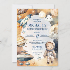 Invitación Primer viaje de la Galaxia Espacial por el cumplea
