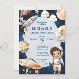 Invitación Primer viaje de la Galaxia Espacial por el cumplea