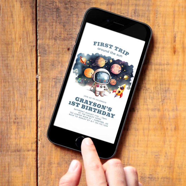 Invitación Primer viaje de los chicos Astronauta Astronauta C (Subido por el creador)