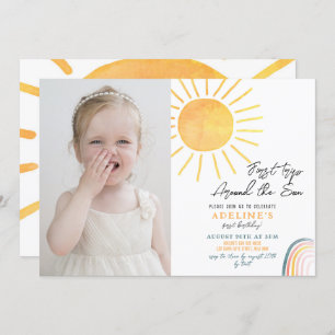 Invitación Primer viaje del Boho por el domingo 1° cumpleaños