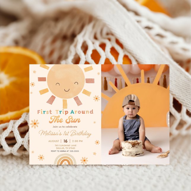 Invitación Primer viaje del Boho por el domingo 1° cumpleaños (Subido por el creador)