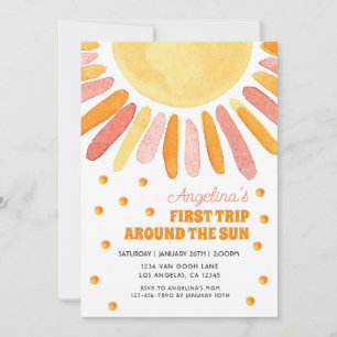 Invitación Primer viaje del Boho por la Sepia del Cumpleaños 