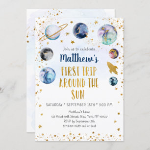Invitación Primer Viaje Galaxy Gold Alrededor Del Cumpleaños