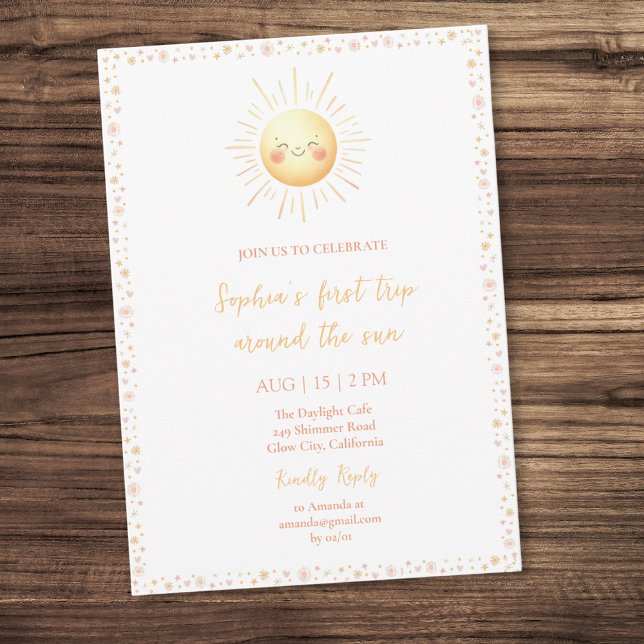 Invitación Primer viaje lindo por el Fiesta del primer cumple (Subido por el creador)