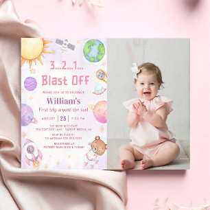 Invitación Primer viaje por el espacio astronauta por el cump