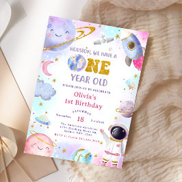 Invitación Primer viaje por el espacio astronauta por el cump