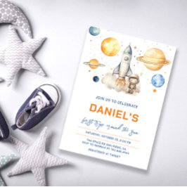 Invitación Primer viaje por el espacio astronauta por el cump