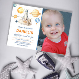 Invitación Primer viaje por el espacio astronauta por el cump