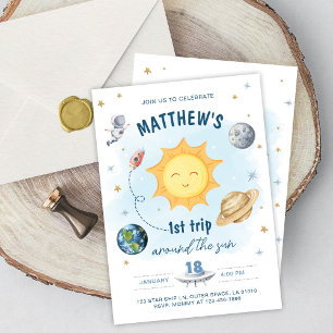 Invitación Primer viaje por el espacio exterior alrededor del