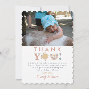 Invitación Primer viaje por el Sun Boho Foto del primer cumpl