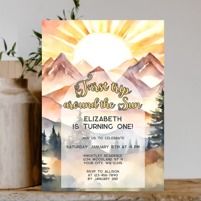 Invitación Primer viaje por la naturaleza del Boho del primer (Subido por el creador)
