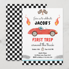 Invitación Primer viaje por la pista de cumpleaños de los coc