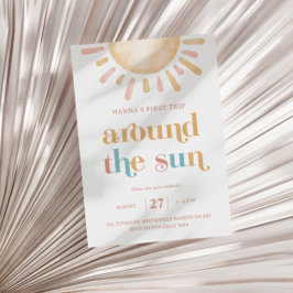 Invitación Primer Viaje Sunshine alrededor del Sol Primer Cum