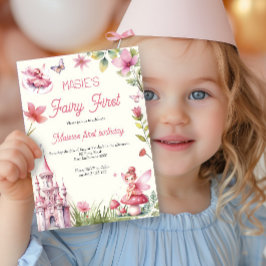 Invitación Primera acuarela de flor silvestre