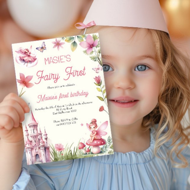 Invitación Primera acuarela de flor silvestre (Subido por el creador)