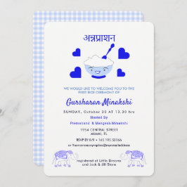 Invitación Primera ceremonia de Rice Annaprashan