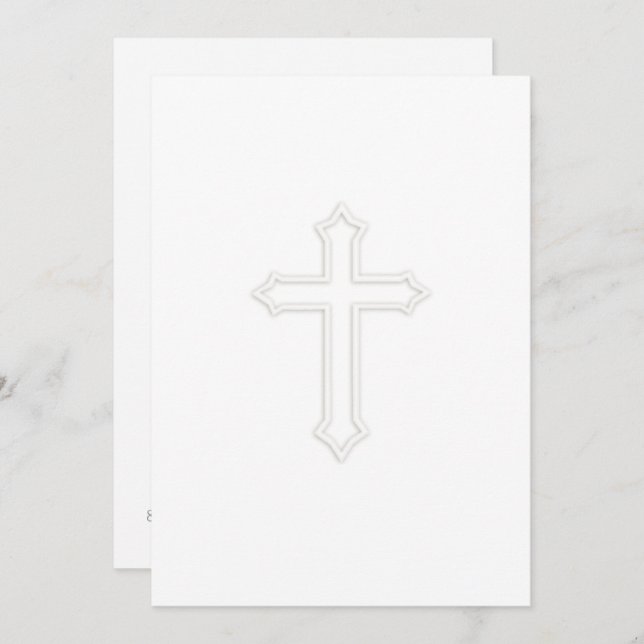 Invitación Primera Comunicación Cruz "Grabado en r (Anverso / Reverso)
