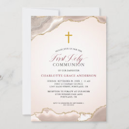 Invitación Primera comunicación de Chicas Purpurinas de oro d