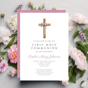 Invitación Primera comunicación de la Cruz Rosa Floral Cuta