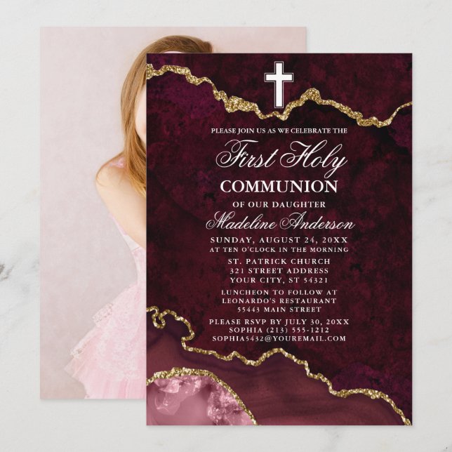 Invitación Primera comunicación de la foto de Geode de la Sub (Anverso / Reverso)