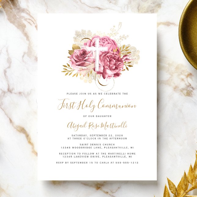 Invitación Primera comunicación sobre la flor de oro rosa de  (Subido por el creador)