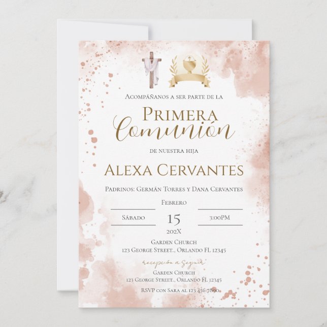 Invitación Primera Comunión (Anverso)