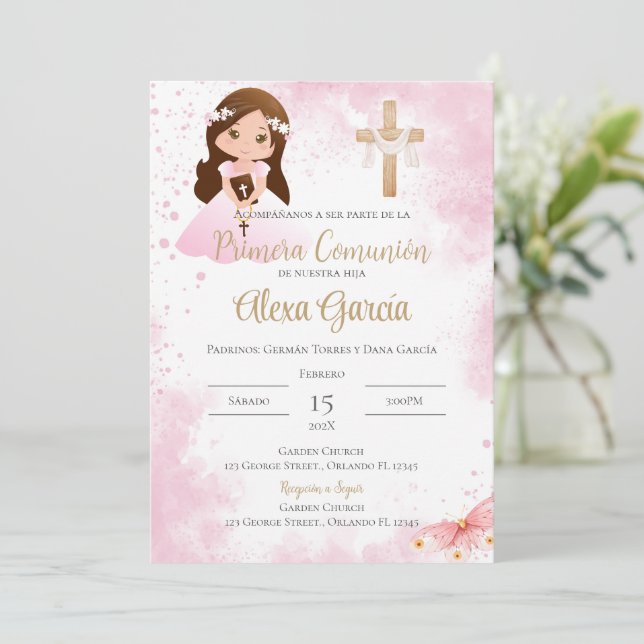 Invitación Primera Comunión (Anverso de pie)