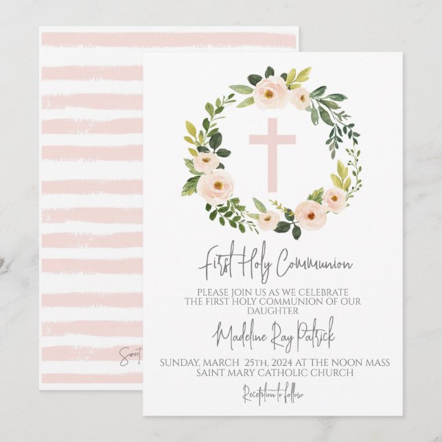 Invitación Primera Comunión (Anverso / Reverso)