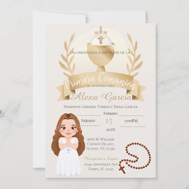 Invitación Primera Comunión (Anverso)