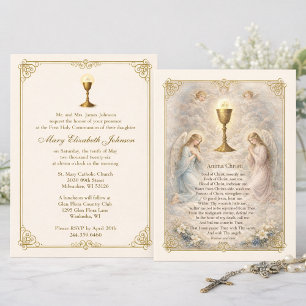 Invitación Primera Comunión Anima Christi