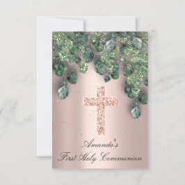 Invitación Primera Comunión Bautizo Cruz Cristiana Única