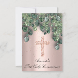 Invitación Primera Comunión Bautizo Cruz Cristiana Única