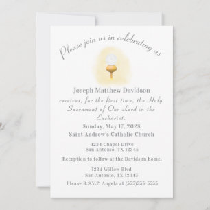 Invitación Primera Comunión Católica
