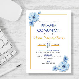 Invitación Primera comunión católica de la comuna de Primera 