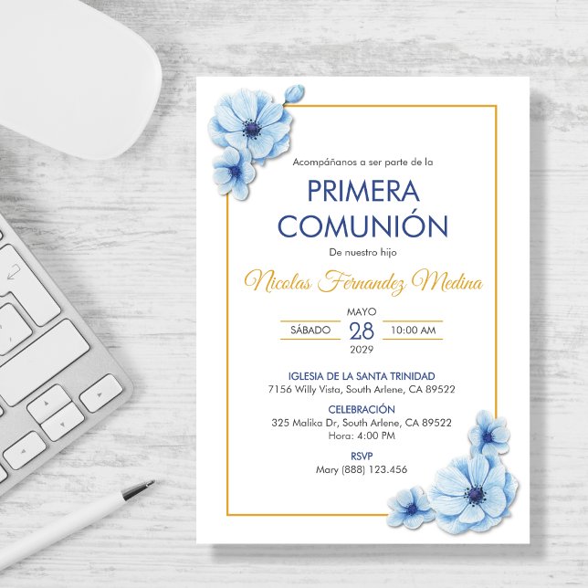 Invitación Primera comunión católica de la comuna de Primera  (Subido por el creador)