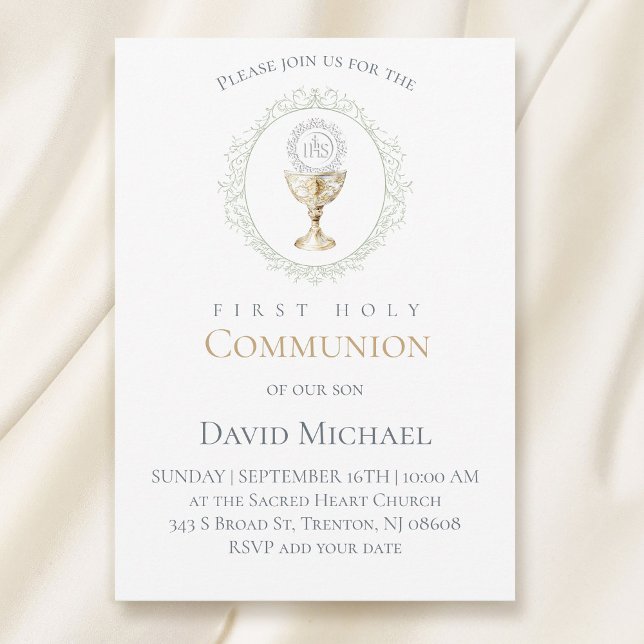 Invitación primera comunión católica Eucaristía (Subido por el creador)