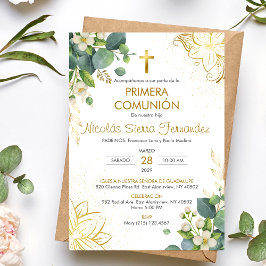 Invitación Primera Comunión Chica Católica
