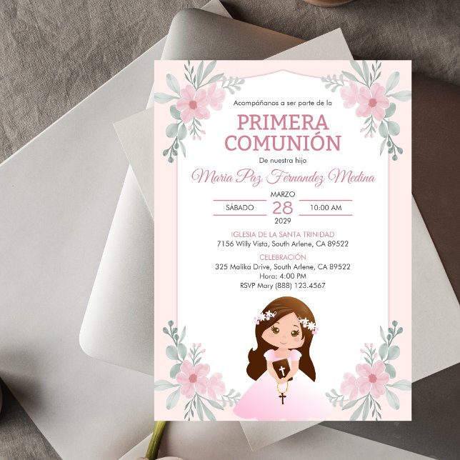 Invitación Primera Comunión Chica Primera Comunión (Subido por el creador)