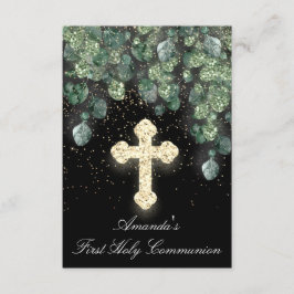 Invitación Primera Comunión Cristiana Cruz Dorada