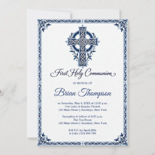 Invitación Primera Comunión Cruz Celta