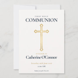 Invitación Primera Comunión Cruz de Oro